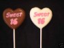 8515 Sweet 16 Heart Chocolate or Hard Candy Lollipop Mold